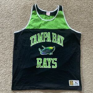 Mitchell & Ness Heritage Color Blocked Tank Top Tampa Bay Rays MLB Size‎ XL